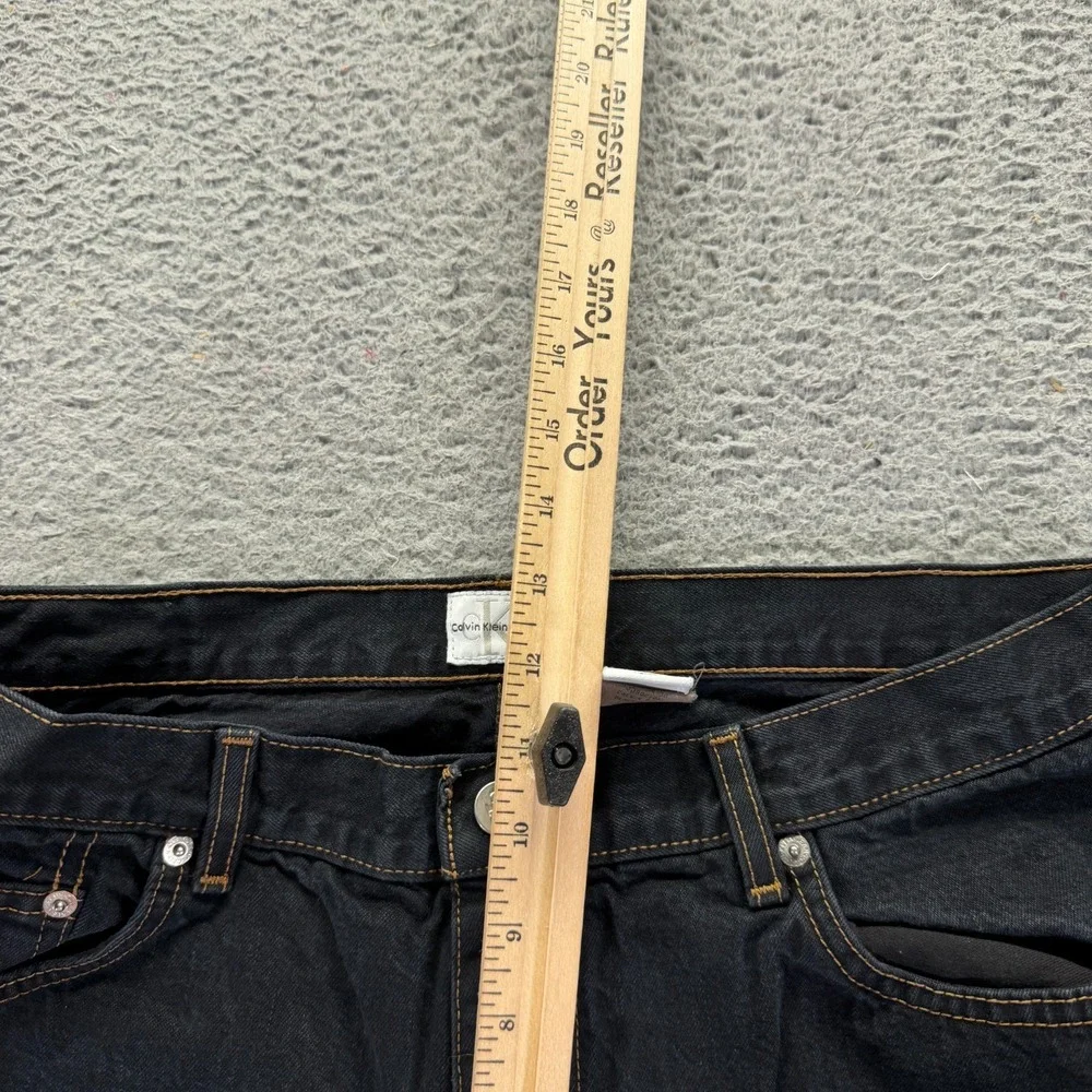 Calvin Klein Jeans Womens 14 Black Cotton Denim Straight Leg Streetwear Workwear